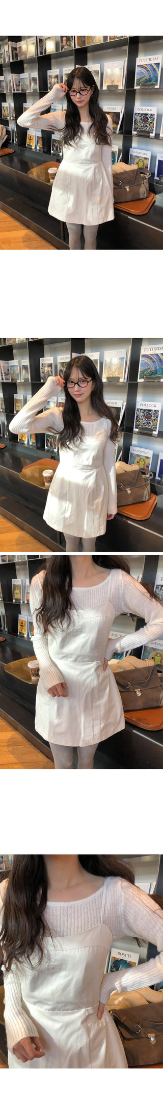 (3 colors) Boat Neck Mohair Knit