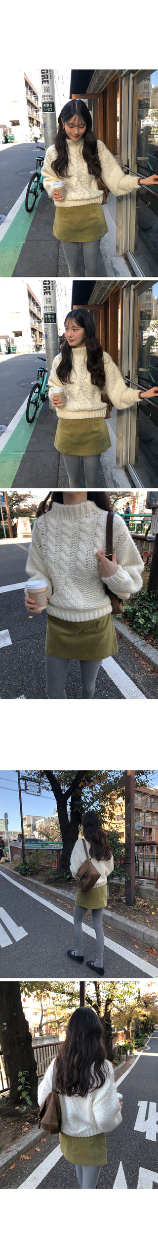 (2 colors) Cable wool knit