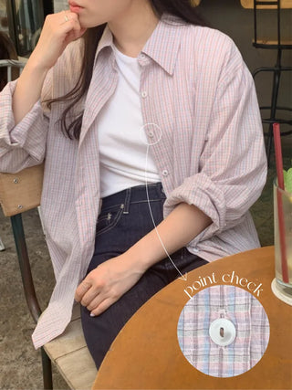 Oversized check shirt