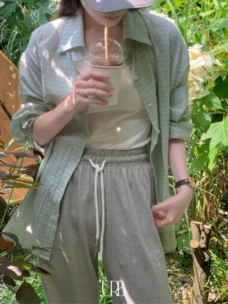 Oversized check shirt