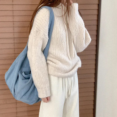 Alpaca hooded knit