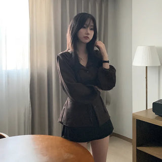 Ribbon puff blouse