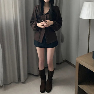Ribbon puff blouse