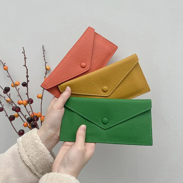 Leather slim card case