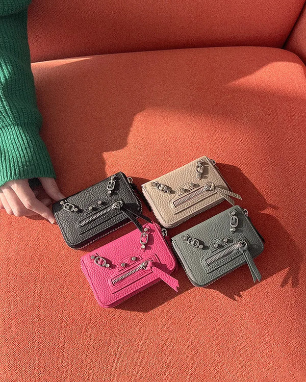 Zip-up coin case wallet