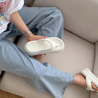 Round platform thong sandal slippers (6.5cm)