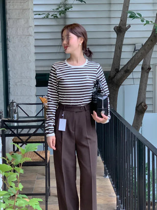 Weekly Stripe Border Pattern T-Shirt