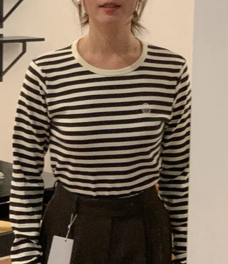 Weekly Stripe Border Pattern T-Shirt