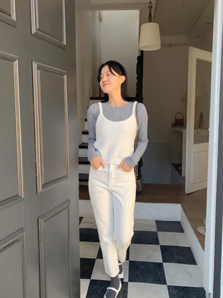 Bouclé knit bustier vest (4c)