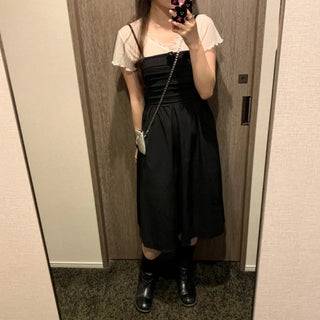 Layered sheer short-sleeved T-shirt (3c)