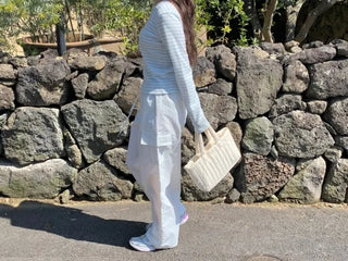 Striped long-sleeved T-shirt (3c)