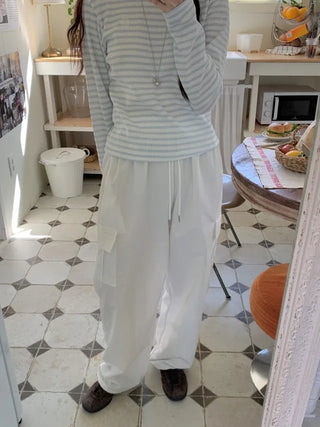 Striped long-sleeved T-shirt (3c)