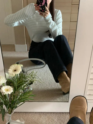Striped long-sleeved T-shirt (3c)