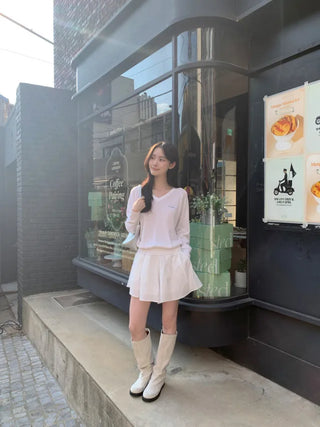 Loose-fitting long-sleeved knit