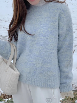 Melange Round Loose Fit Knit