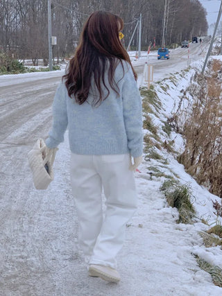 Melange Round Loose Fit Knit