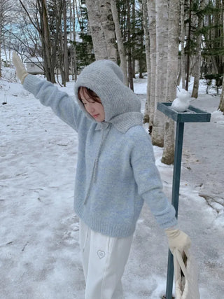 Melange Round Loose Fit Knit