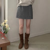 Wool mini skirt