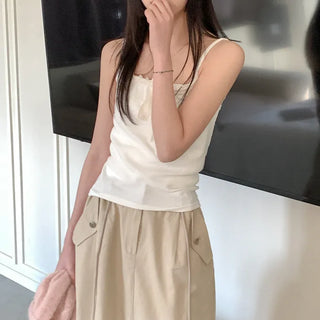 Lace ribbon camisole