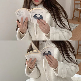 [December Limited Sale] Wool Terry Bouclé Half Coat