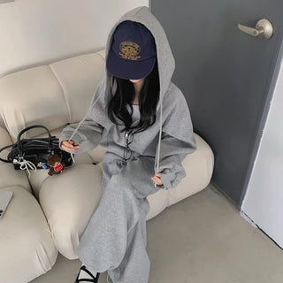 Oversized hooded zip-up hoodie