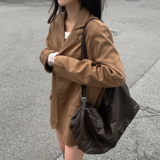 Layered long jacket