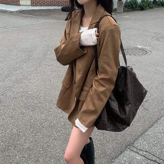 Layered long jacket