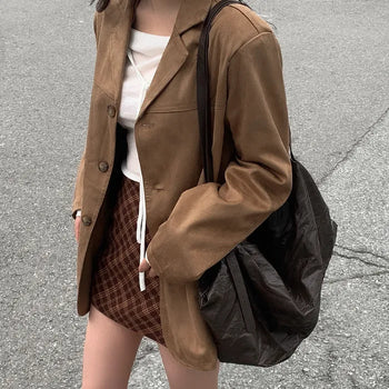 Layered long jacket