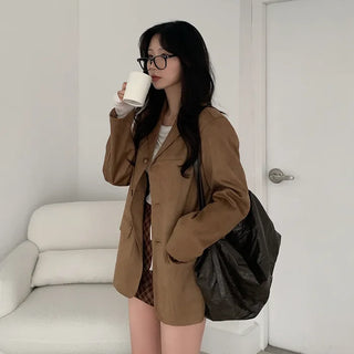 Layered long jacket
