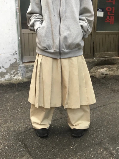(2 colors) Pleated Skirt