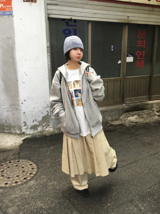 (2 colors) Pleated Skirt