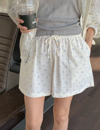 Flower Nylon Shorts