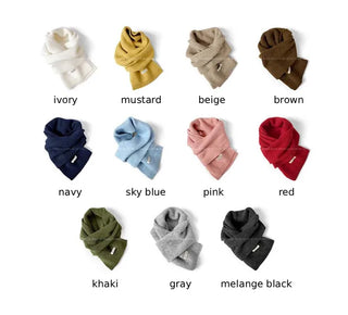 (11 colors) Soft wool knit long scarf