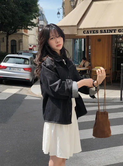 Raw denim jacket