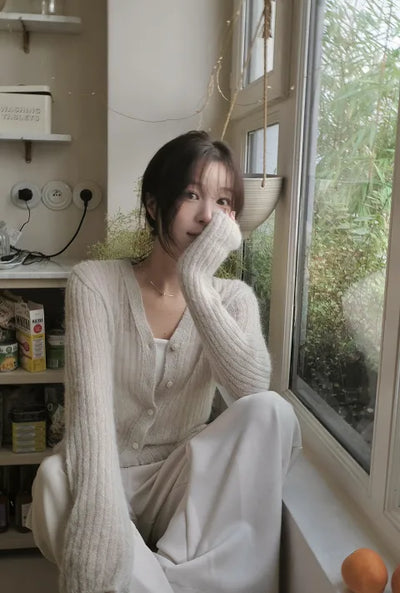 Alpaca Rib Cardigan