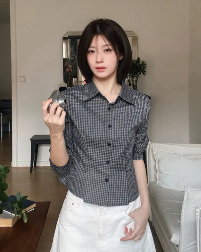 Slim-fit check shirt
