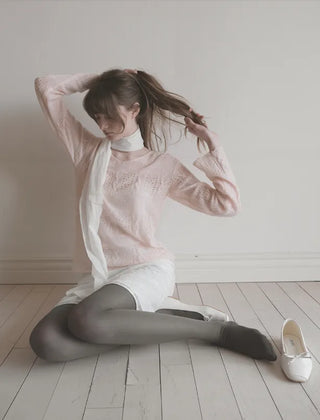 Ethnic perforated knit