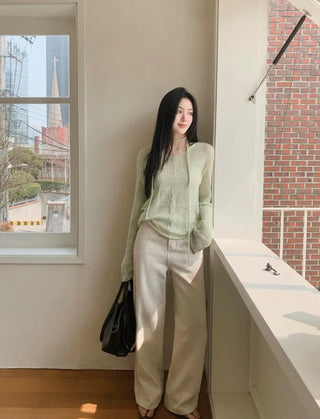 Ethnic perforated knit