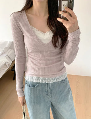 Summer V-neck T-shirt