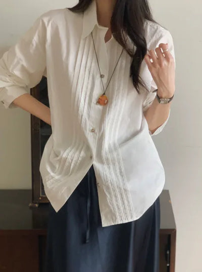Pintuck shirt blouse