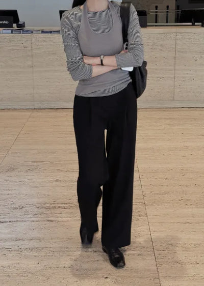 Pintuck slacks