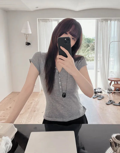 Open Button Knit