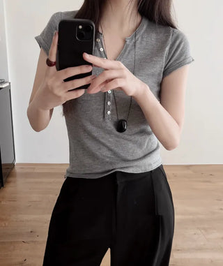 Open Button Knit