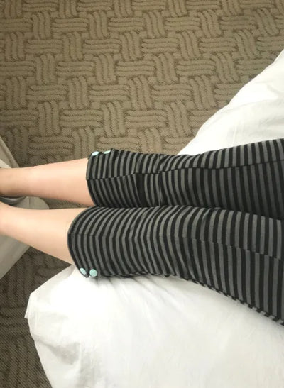 [3 colors] Striped Capri Pants