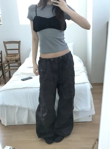 [2 colors] Camouflage Cargo Pants