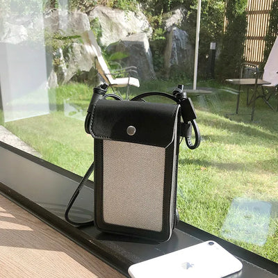 Faux Leather Mix Mini Shoulder Bag (3 colors)