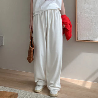 Line string elastic waist pants