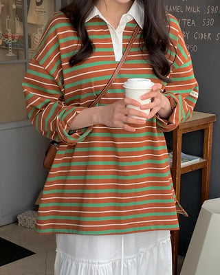 Striped polo shirt
