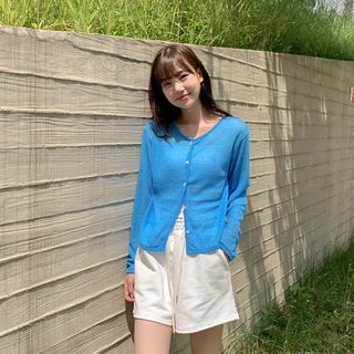 Basic Linen Round Cardigan