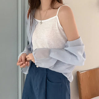 [SET] Blouse + Sleeveless Set